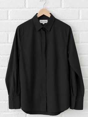 Ministry of Supply Women's Black M Button Down Top Blouse EUC